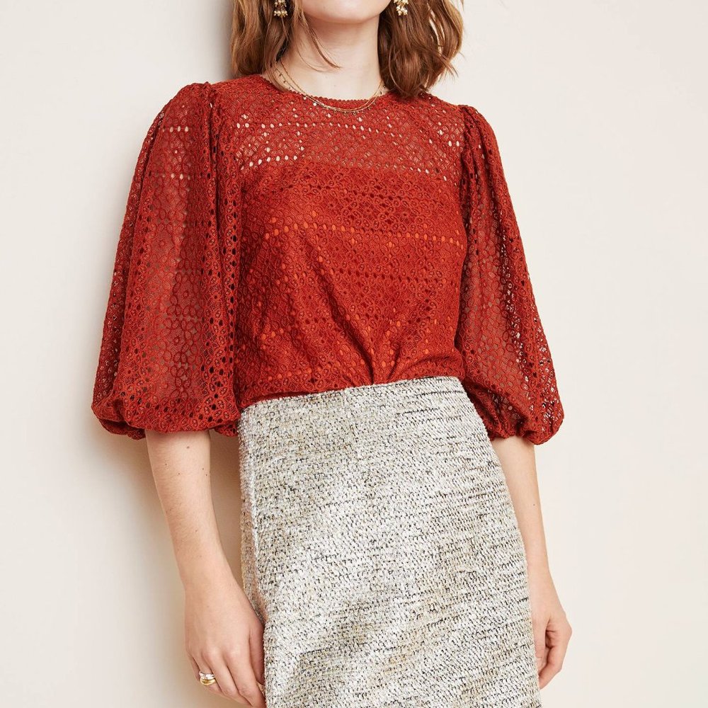 Anthropologie Sienna Eyelet Top - Picture 4 of 4